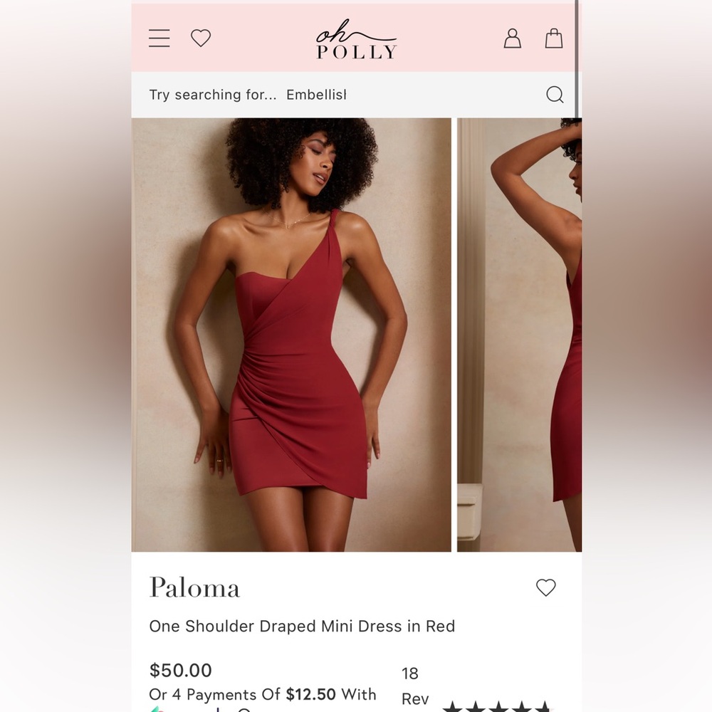 Oh Polly Burgundy One Shoulder Mini Dress